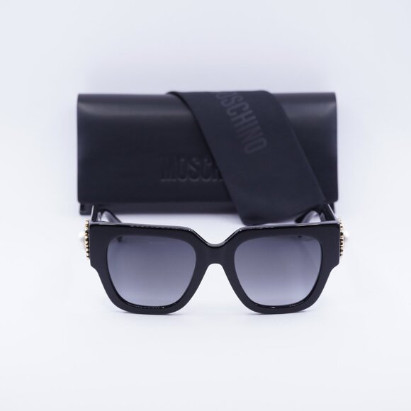 Moschino MOS153/S 0807 9O Square Sunglasses - Black/Grey main image 7